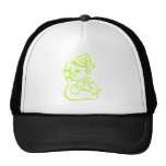 Green baby outline trucker hat