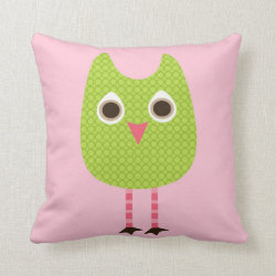 Green Baby Owl Pillow