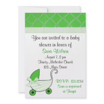 Green Baby Shower Invitation