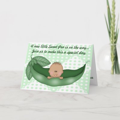   Baby Shower Invitations on Green Baby Shower Pea In A Pod Invitation Greeting Cards From Zazzle