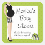 Green Baby Shower Thank You Sticker