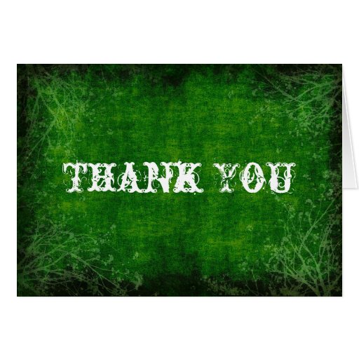 Green Background Thank You Card | Zazzle