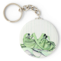 Green Bag & Shoes Keychain keychains