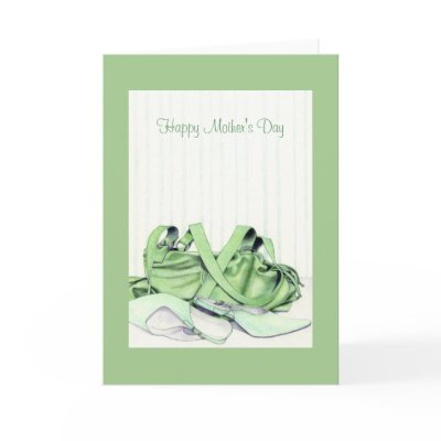 Green Bag & Shoes Mother's Day Card by floatinglemons