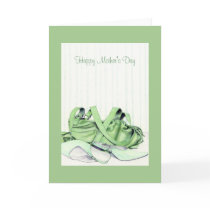 Green Bag & Shoes Mother's Day Card cards