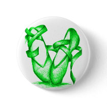 Green Ballet Slippers buttons