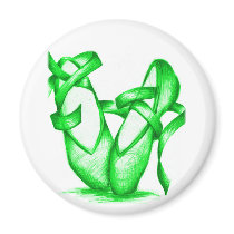 Green Ballet Slippers magnets by RankinOriginals Green Ballet Slippers magnets