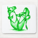 Green Ballet Slippers Mouse Mats