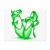 Green Ballet Slippers postcards
