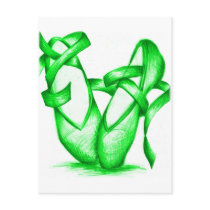Green Ballet Slippers postcards