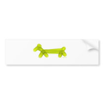 Green Balloon Doggie Bumper Stickers