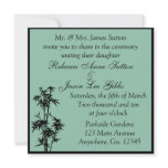 Green Bamboo Wedding Invitations
