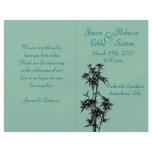 Green Bamboo Wedding Program Personalized Flyer