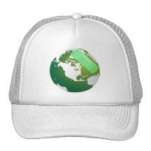 Green Bandaided Earth Trucker Hats