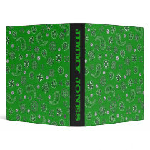 Green Bandana Binder