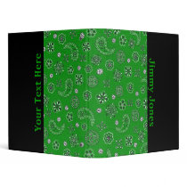 Green Bandana Binder