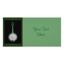 Green Banjo Photo Card