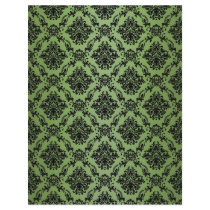 Green Baroque Black Lace Pattern Paper Customized Letterhead