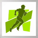 Green baseball player posters