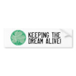 Green Basketball with Shamrock Bumper Sticker