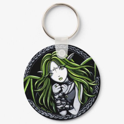 "Green Bat" Bound Fairy Keychain by mykajelina