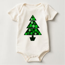 Green Baubles Christmas Tree - Infant Onesie