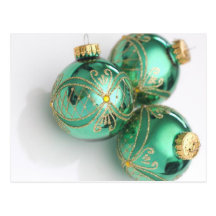 Green Baubles Post Cards