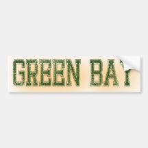 Green Bay Green and Gold Grunge Bumper Sticker