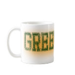 Green Bay Green and Gold Grunge mugs