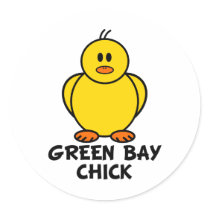 Green Bay Wisconsin Chick stickers by chicktshirts8 Green Bay Wisconsin Chick stickers