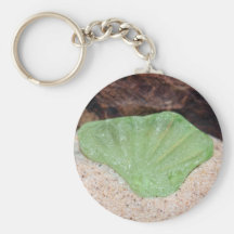 Green Beach Glass Key Chain