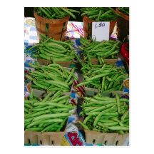Green Bean Farm Stand Postcard