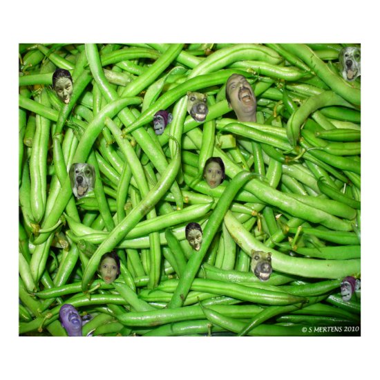 Green Bean Heads Print print