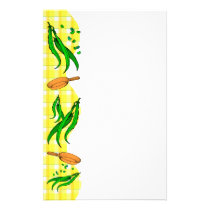 Green Beans Frying Pan Retro Kitchen Stationery stationery