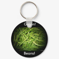 Green Beans in Spotlight keychain