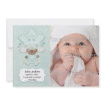 Green Bear Star Baby Photo Announcement