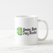Green Beer Day Rocks Coffee Mugs