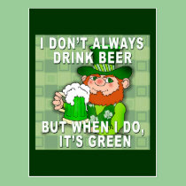 Green Beer for St Patricks Day Meme Humor postcards