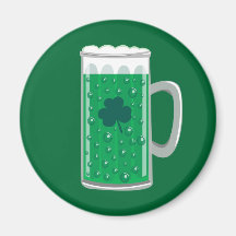 Green Beer Fridge Magnet