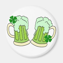 Green Beer Mug Toast Alpha Refrigerator Magnet