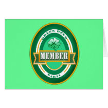 Green Beer Party Member Products cards