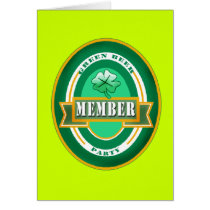 Green Beer Party Member Products cards