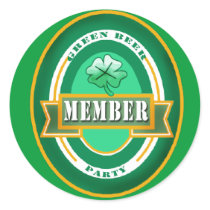 Green Beer Party Member Products stickers