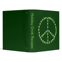 Green Beer Peace Sign Vinyl Binder