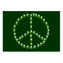 Green Beer Peace Sign Business Card Template