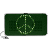 Green Beer Peace Sign Laptop Speakers