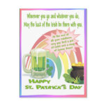 GREEN BEER, POT OF GOLD & RAINBOW POSTCARDS