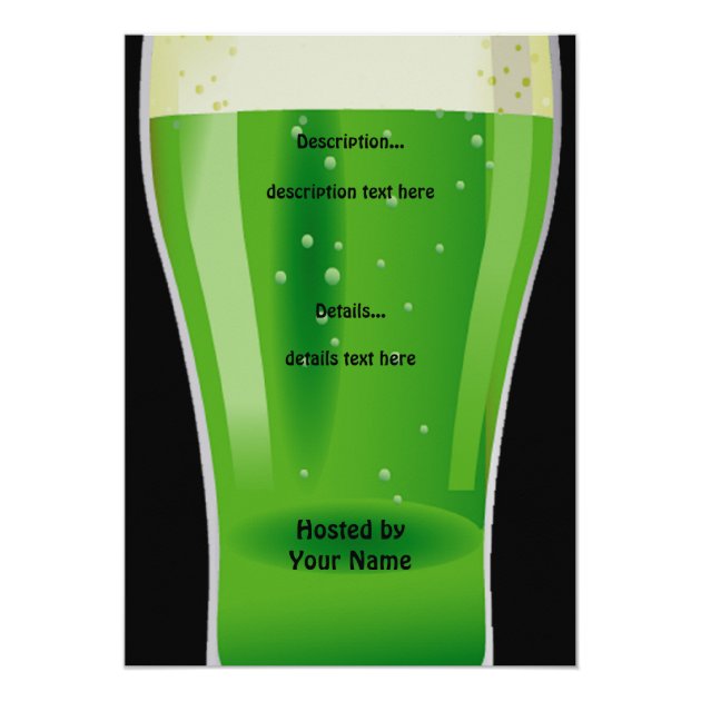 Green Beer St. Patrick's Day Party Invitation