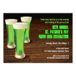 Green Beer St Patricks Day Party Invitation
