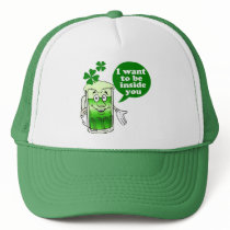 Green beer wants to be inside you mesh hats